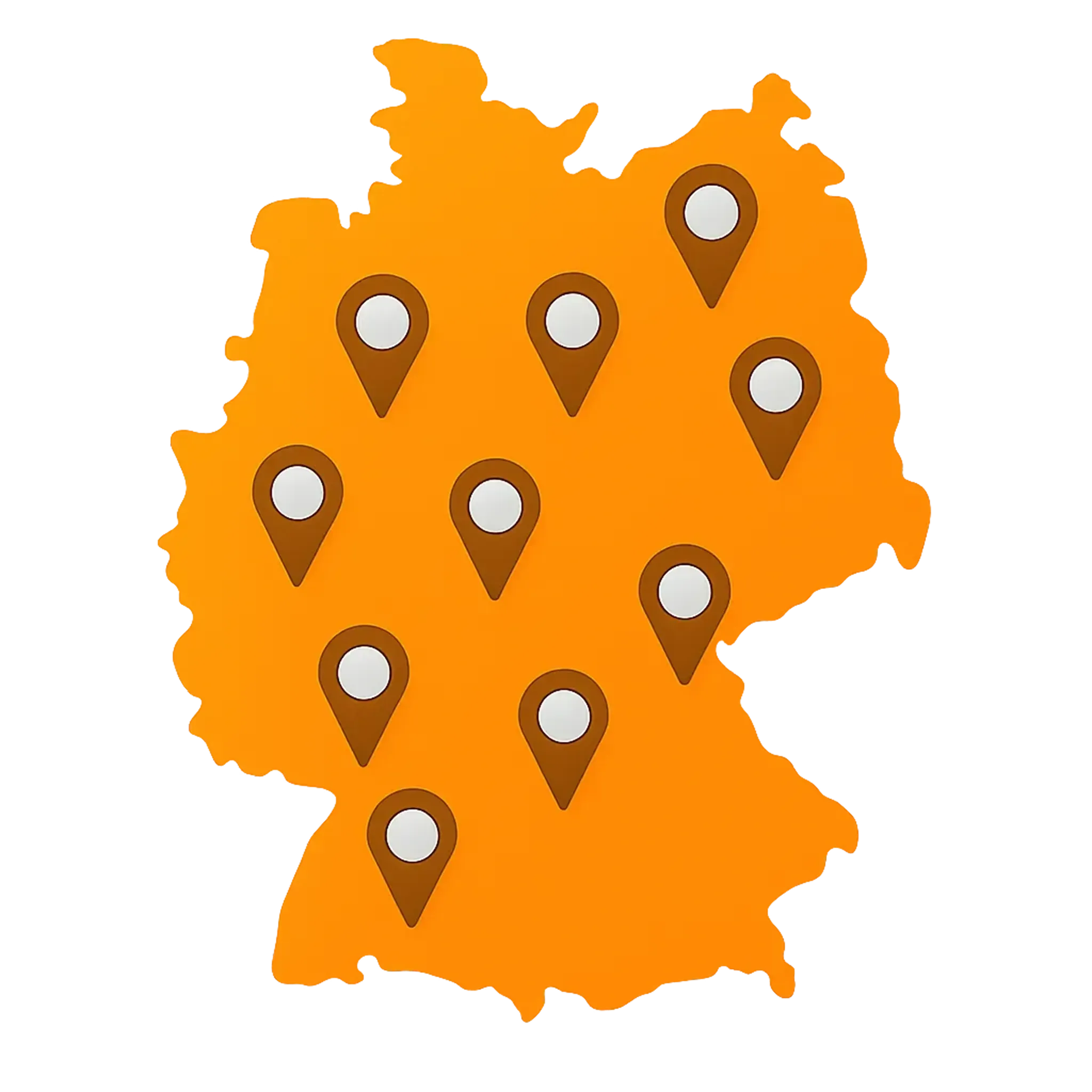 Deutschlandkarte mit Partnerstandorten